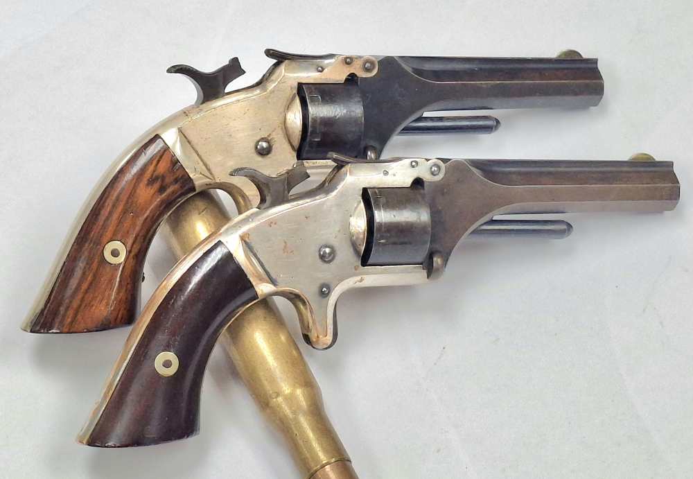 Smith & Wesson No1 2nd issue 22 short 7 shot pair-img-16