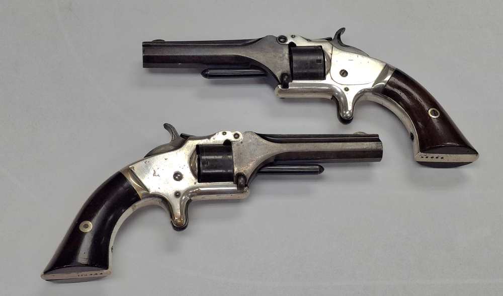 Smith & Wesson No1 2nd issue 22 short 7 shot pair-img-0