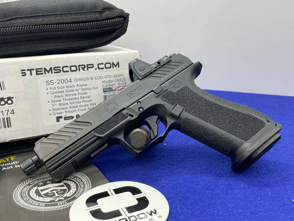 Shadow Systems DR920 9mm 5" Blk *TRIJICON RMR W/ THREADED FLUTED BARREL*-img-2