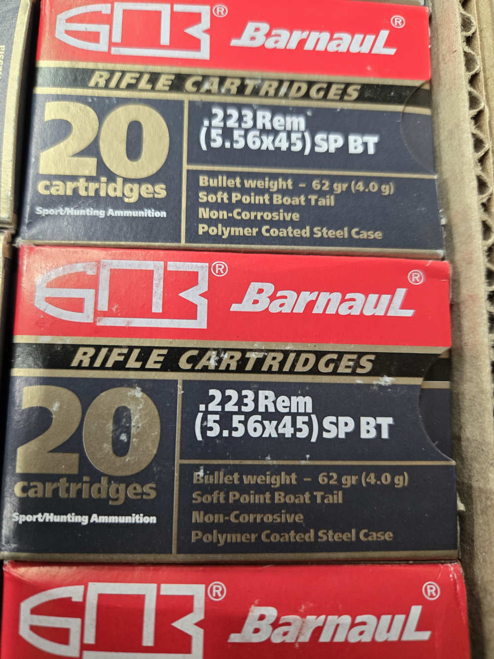 Barnaul 223 Rem 5.56x45 ammo steel cases FMJ 500 rounds .01 Start-img-1