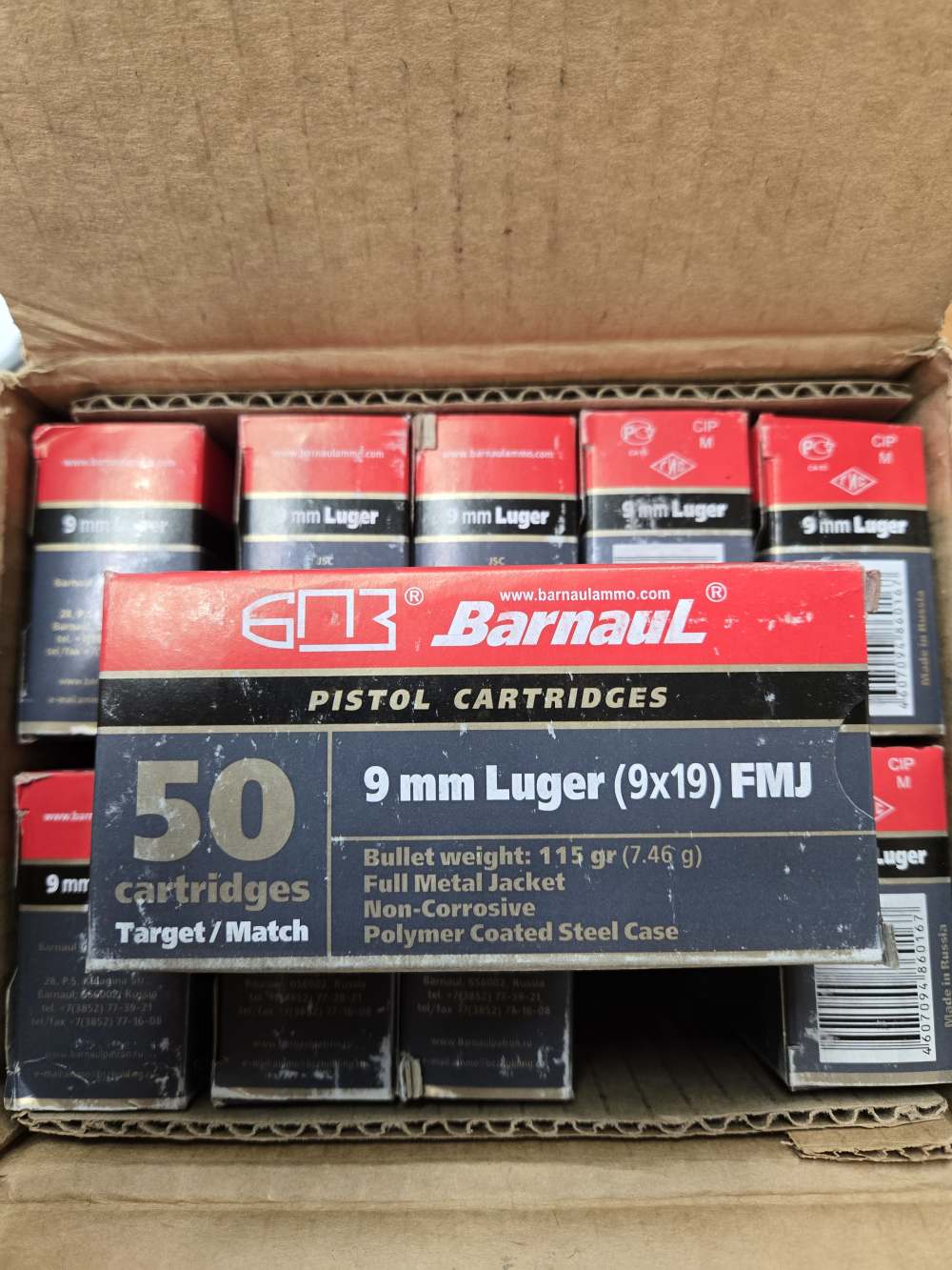 Barnaul 9x19 Luger ammo 115 grain FMJ 500 rounds .01 Start-img-1