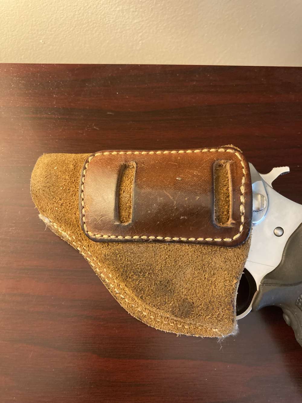 2” Revolver OWB Cross Draw Suede Holster-img-1