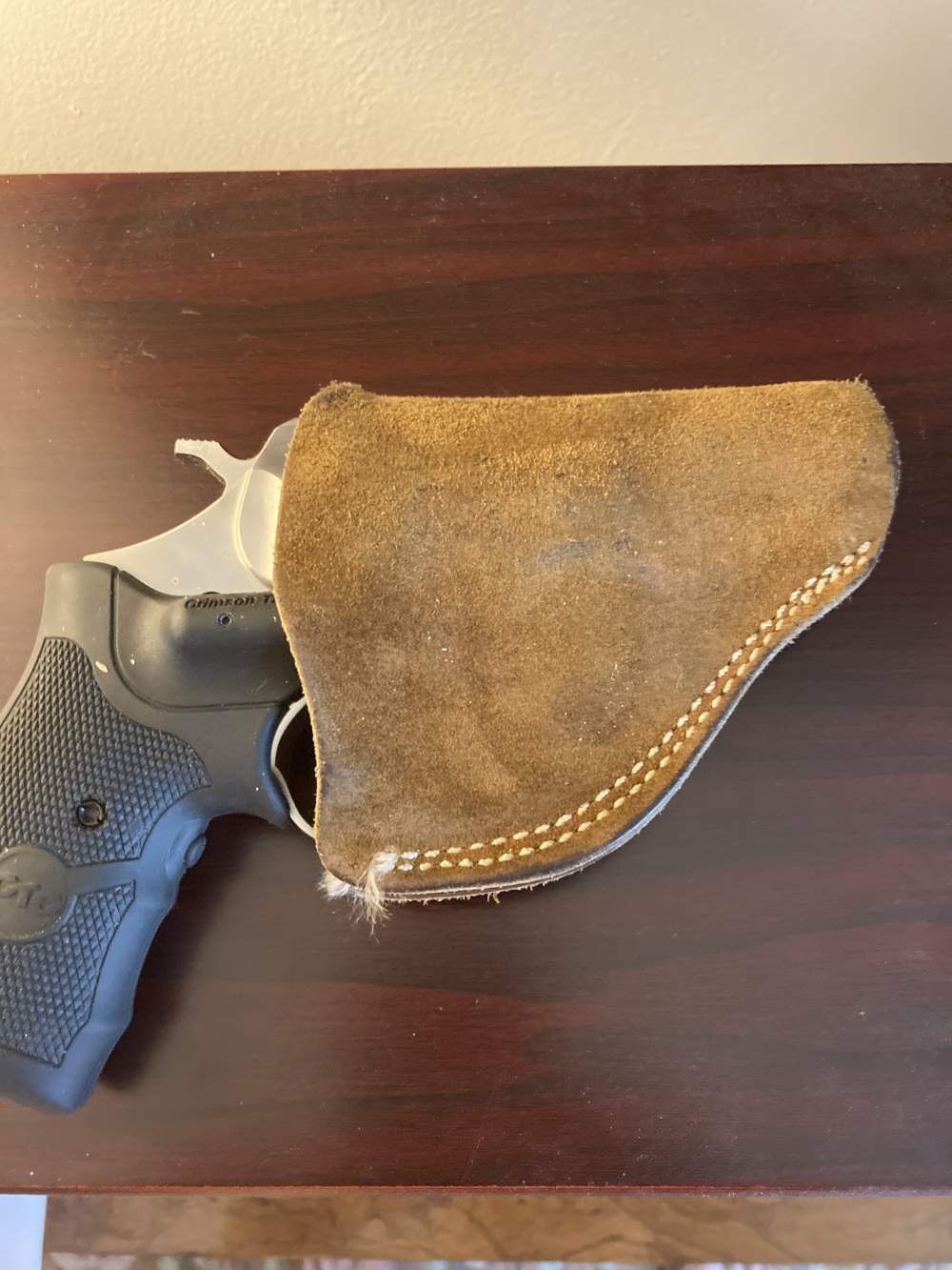 2” Revolver OWB Cross Draw Suede Holster-img-0