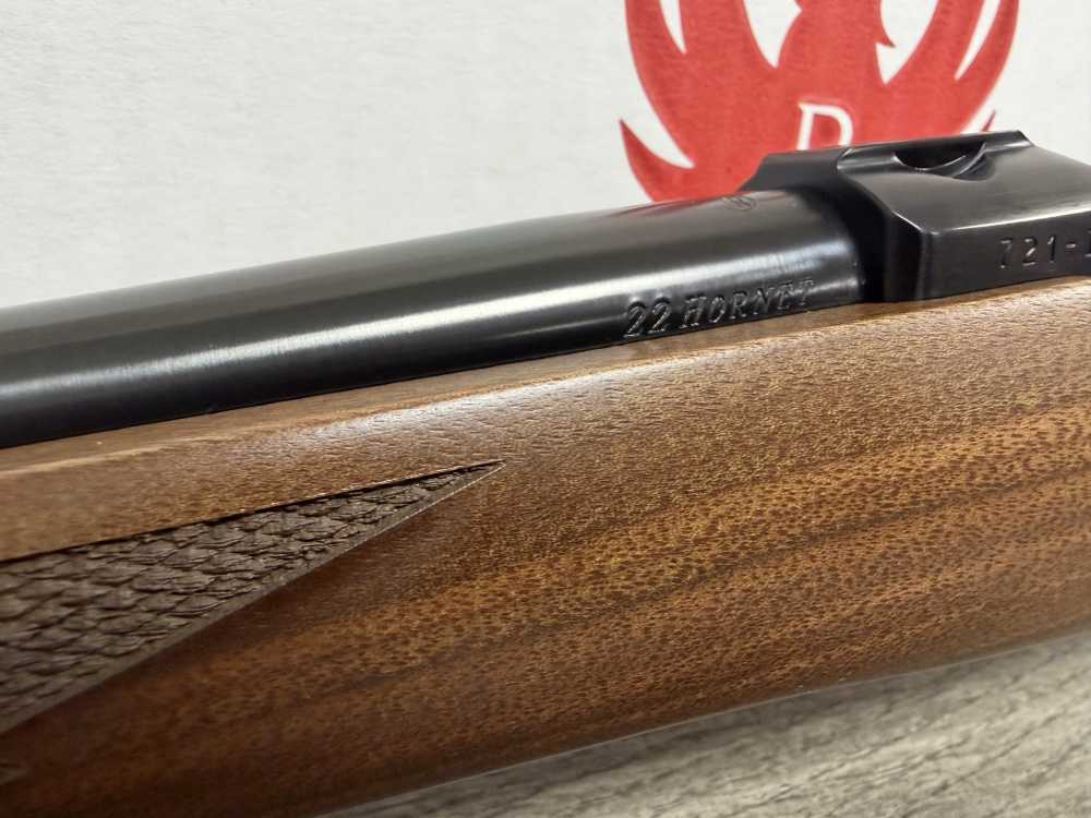 RUGER 77/22 22 HORNET 20" THREADED BARREL WALNUT STOCK 7225 BRAND NEW-img-11