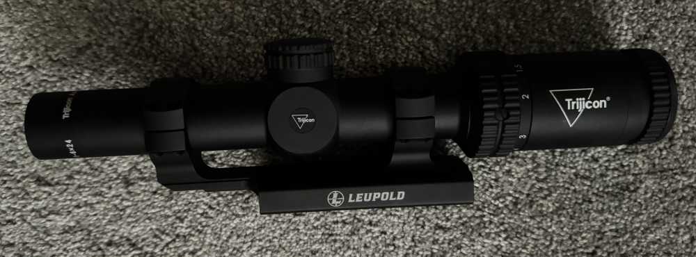 Trijicon Ascent 1-6x24 with Leupold Mark Ar Mount -img-1