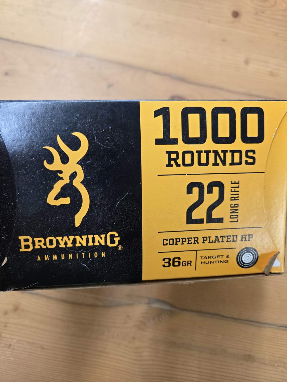 Browning 22LR ammo Copper Plated Hollow Points 1000 rounds .01 Start-img-0