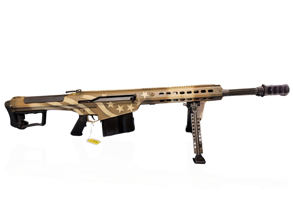 20153 BarrettM107A1 USA 250 Series 50 BMG 20" 1:15 w/Tomahawk, Coin & Case-img-0