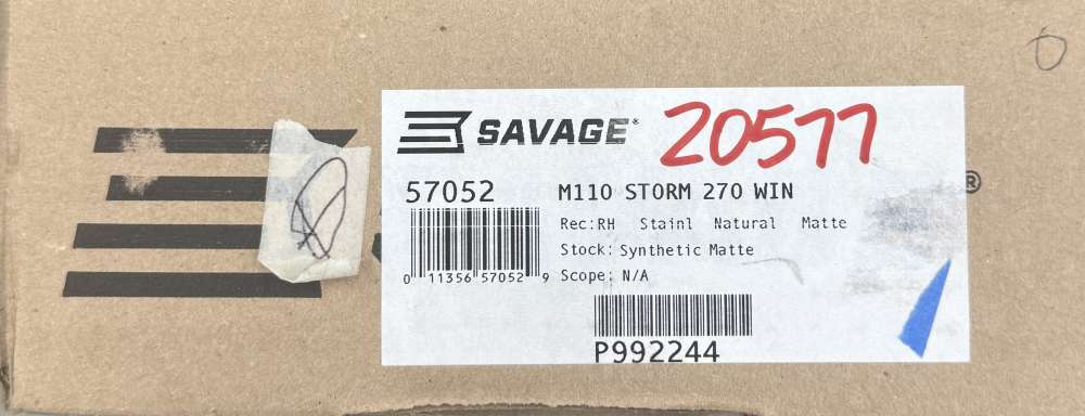 New! Savage 110 Storm .270 Win 22" Barrel Penny Bid!-img-8