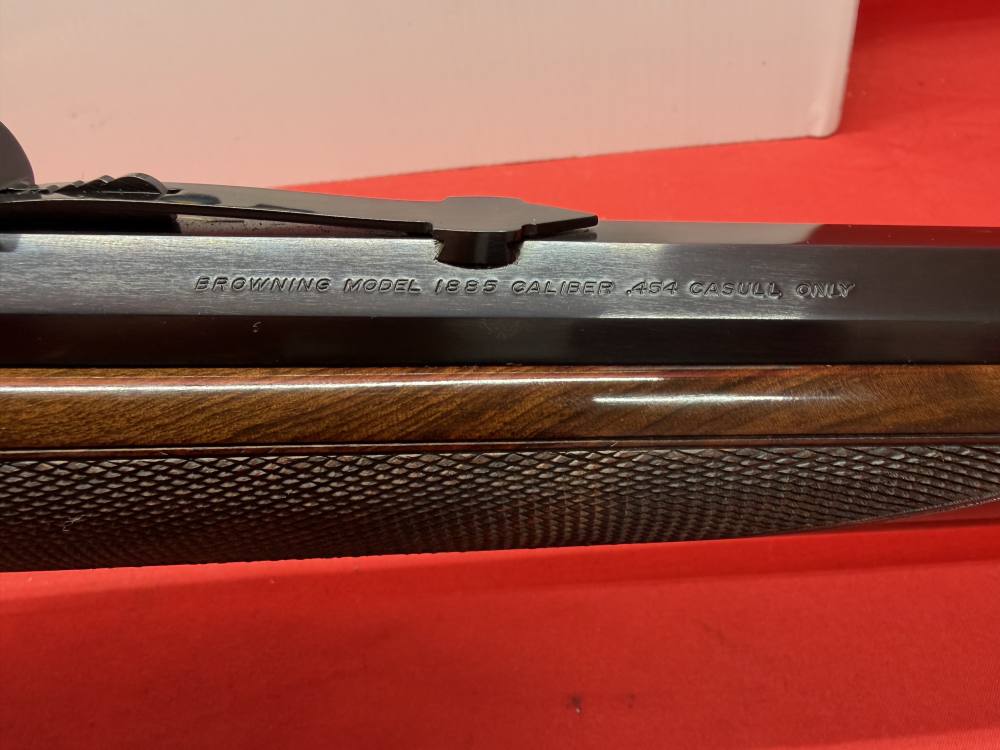 Browning 1885 High Wall 28” octagon Barrel 454 Casull -img-19