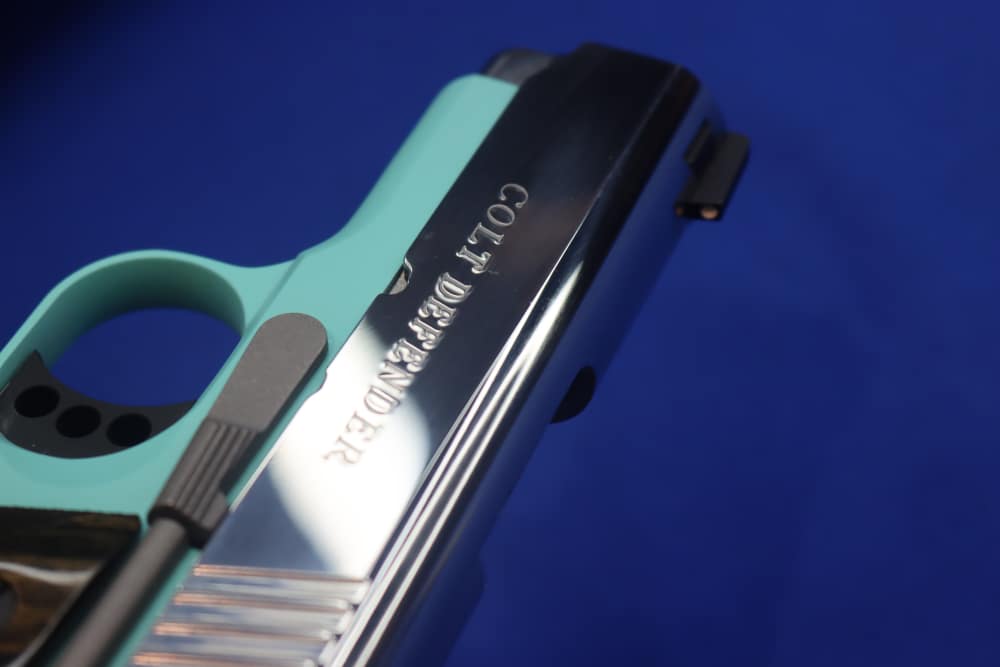 Colt Lightweight Defender 1911 Pistol 9mm 3" Tiffany Blue High Polished SS-img-21