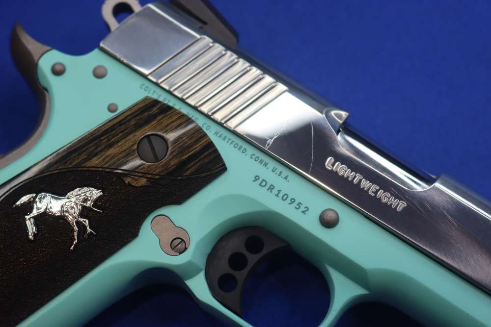Colt Lightweight Defender 1911 Pistol 9mm 3" Tiffany Blue High Polished SS-img-11
