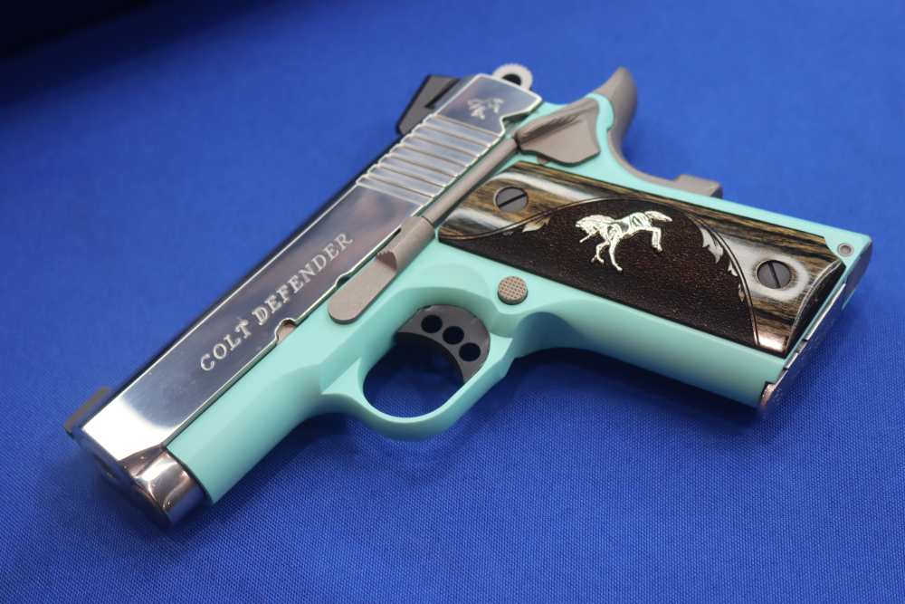 Colt Lightweight Defender 1911 Pistol 9mm 3" Tiffany Blue High Polished SS-img-24