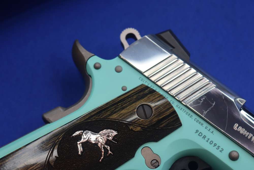 Colt Lightweight Defender 1911 Pistol 9mm 3" Tiffany Blue High Polished SS-img-12