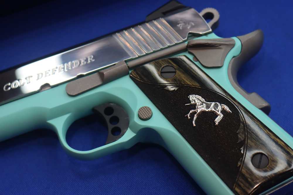 Colt Lightweight Defender 1911 Pistol 9mm 3" Tiffany Blue High Polished SS-img-5