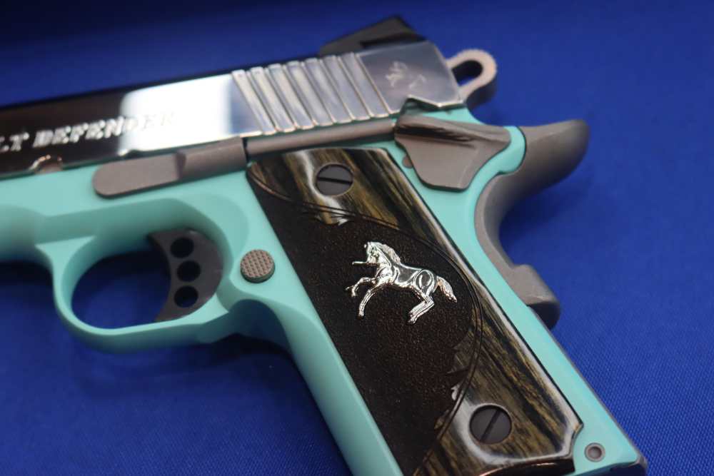 Colt Lightweight Defender 1911 Pistol 9mm 3" Tiffany Blue High Polished SS-img-6