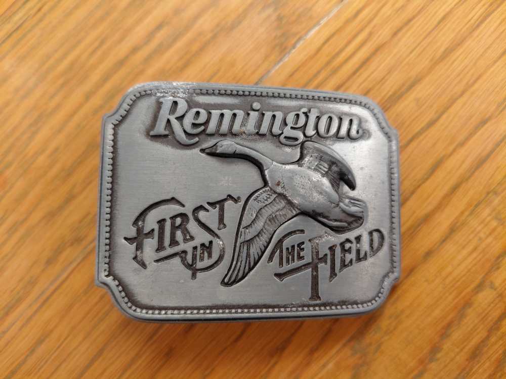 1980 Remington Belt Buckle - Art By Sid Bell-img-0
