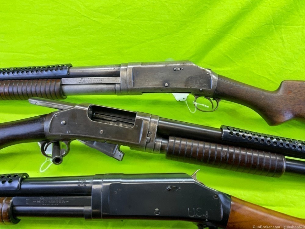 Winchester 1897 Trench Gun 97 12 Gauge Ga Conversion Riot Martially Marked -img-32