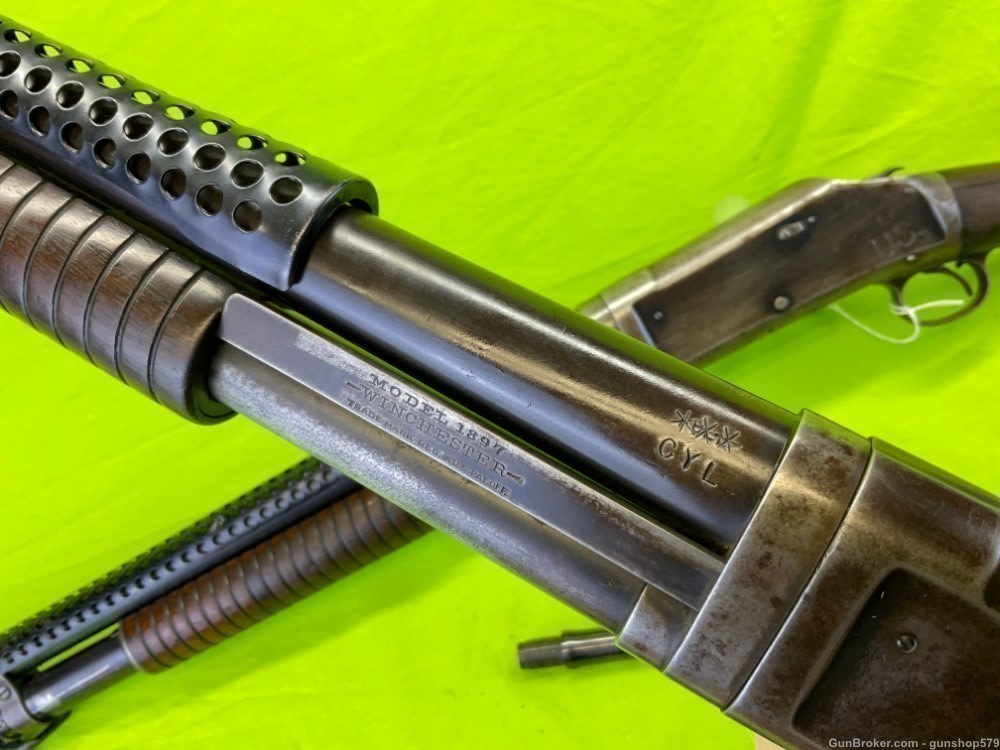Winchester 1897 Trench Gun 97 12 Gauge Ga Conversion Riot Martially Marked -img-36