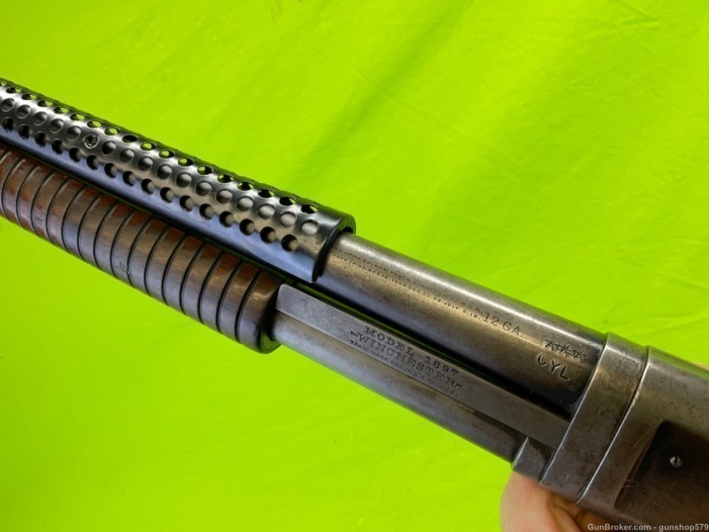 Winchester 1897 Trench Gun 97 12 Gauge Ga Conversion Riot Martially Marked -img-40