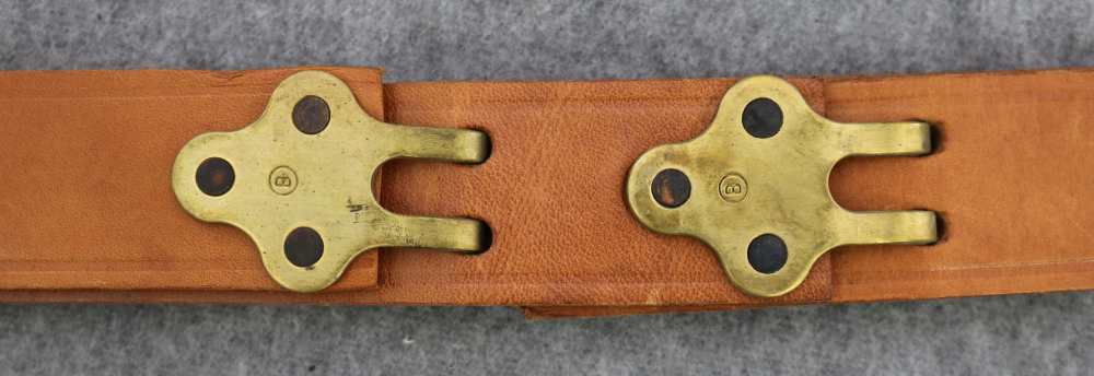Quality leather Model 1907 MRT marked military style rifle sling-img-1