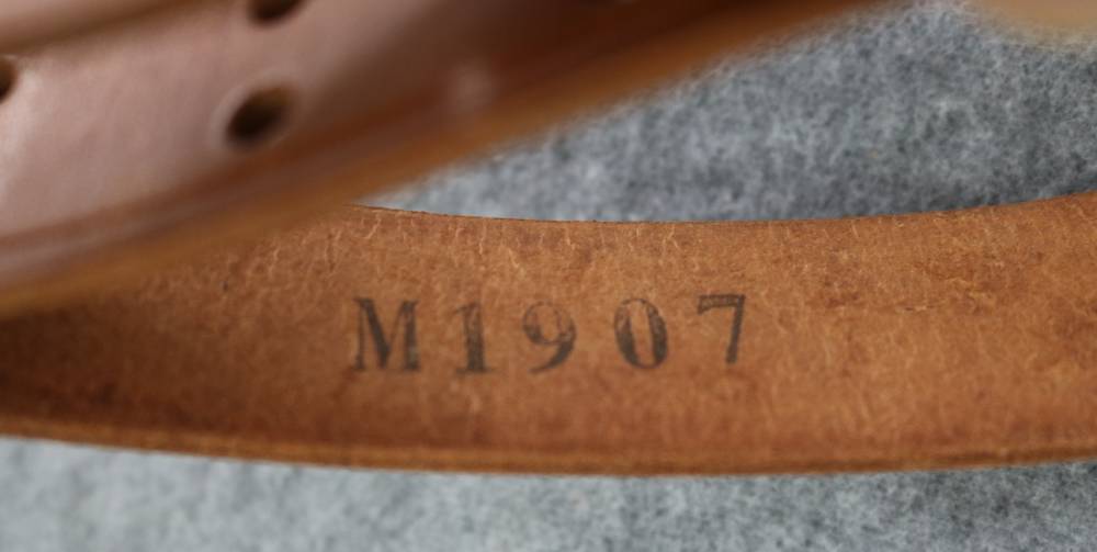 Quality leather Model 1907 MRT marked military style rifle sling-img-7