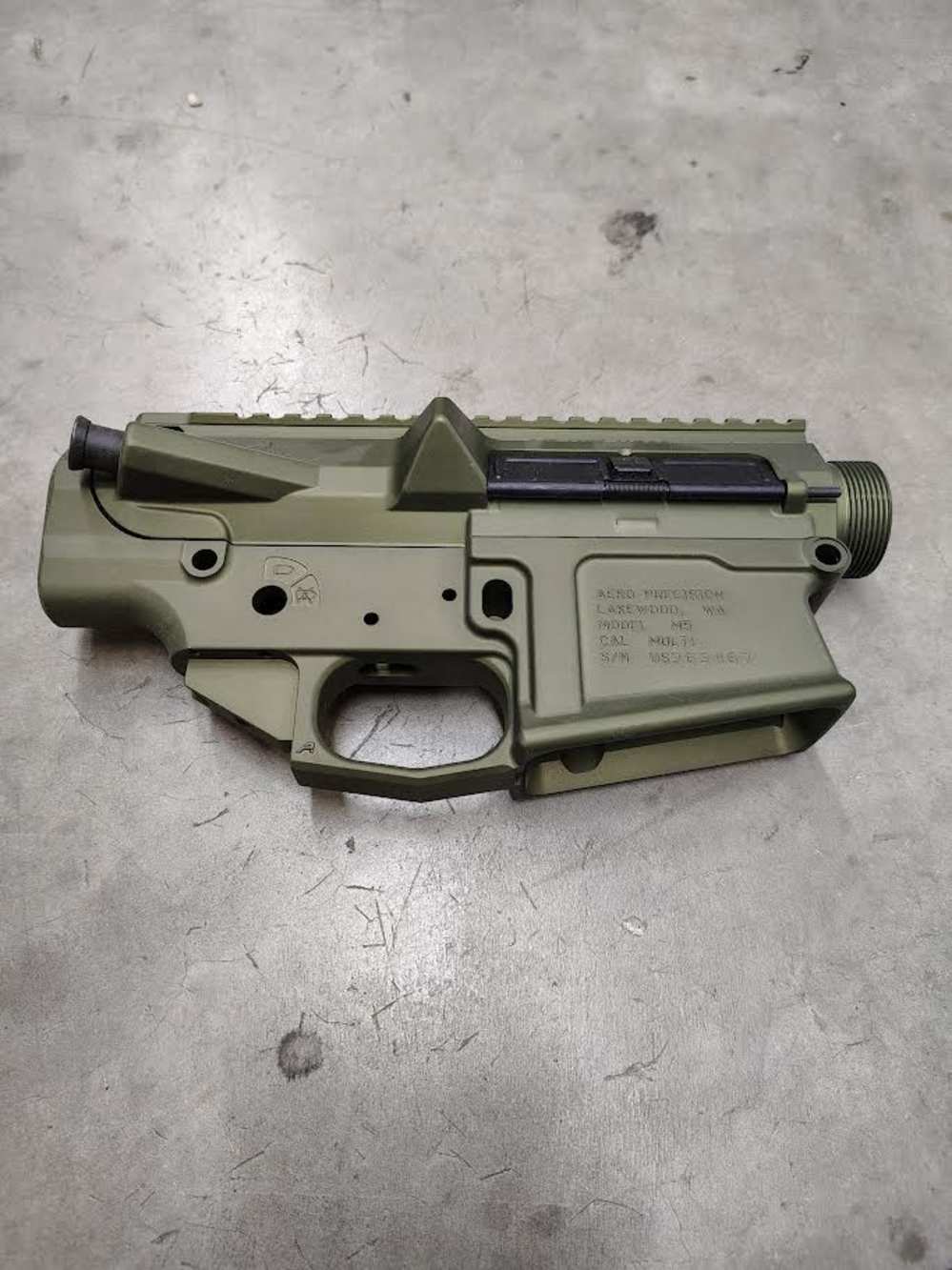 Aero M5 308 AR10 Receiver Set Upper And Lower OD Green Anodized NeW Rare NR-img-0