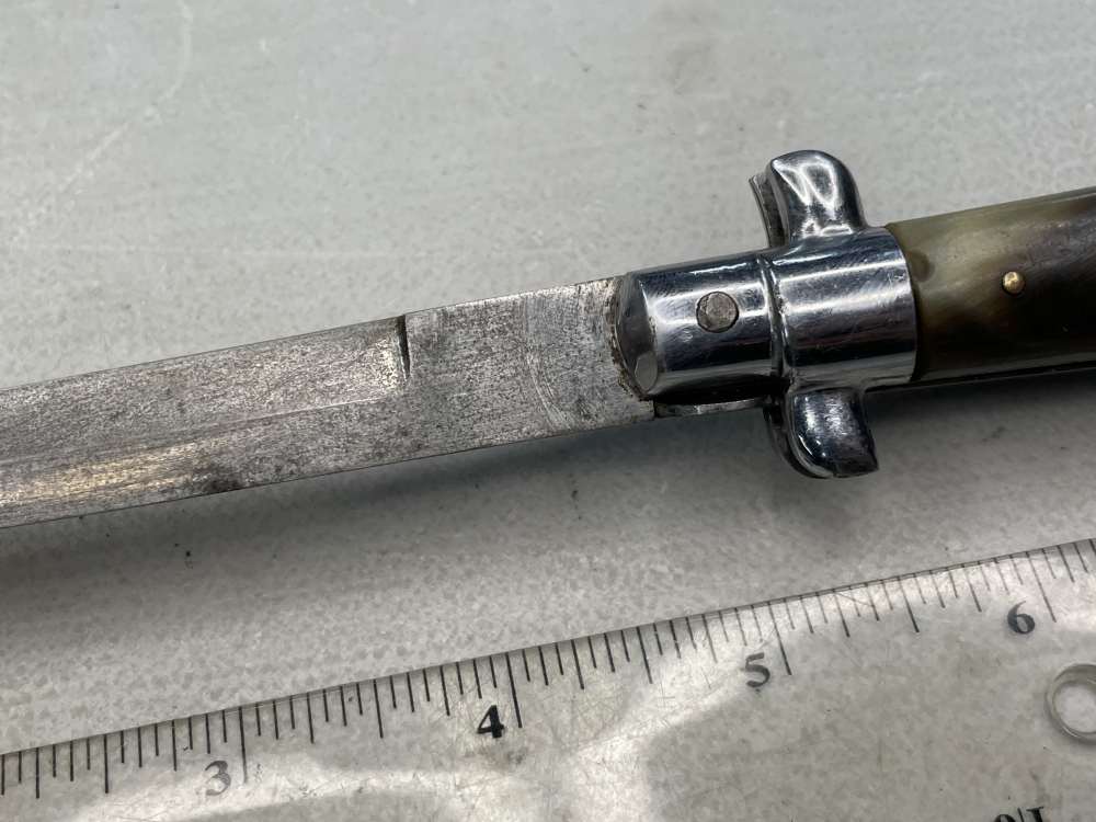 Coricama 11" Picklock steel lined red dot Stiletto auto switch blade Italy-img-8