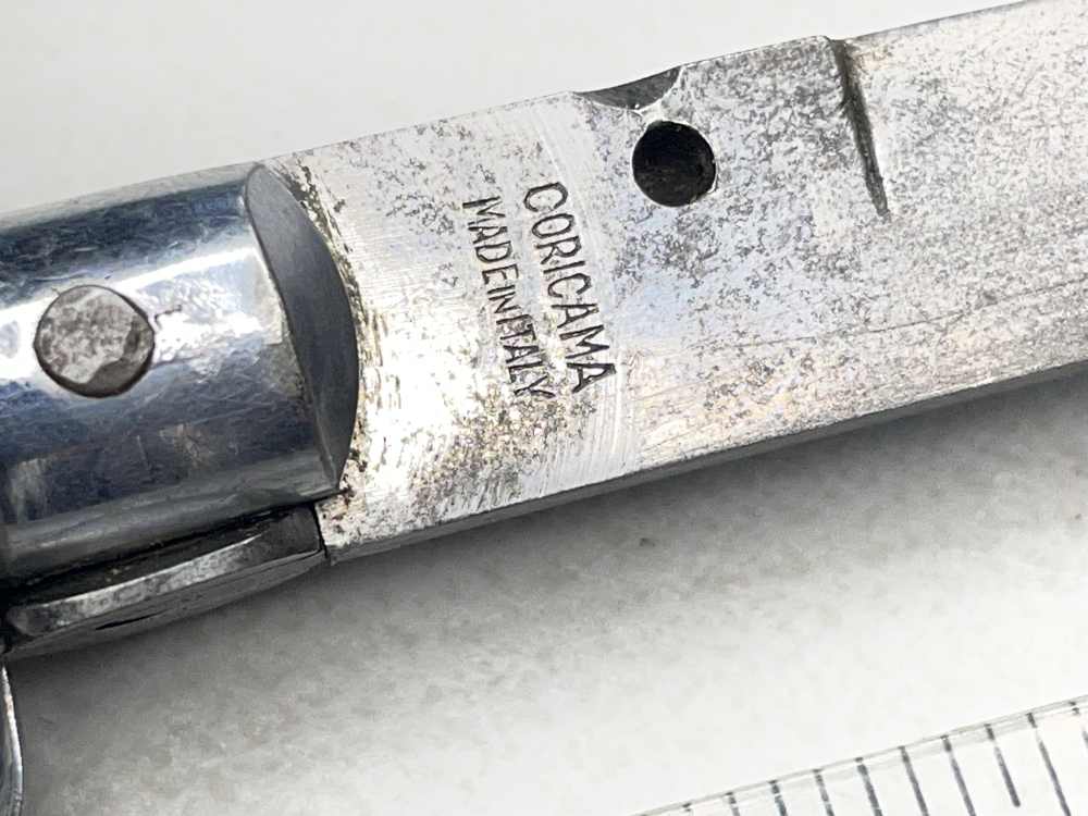 Coricama 11" Picklock steel lined red dot Stiletto auto switch blade Italy-img-3