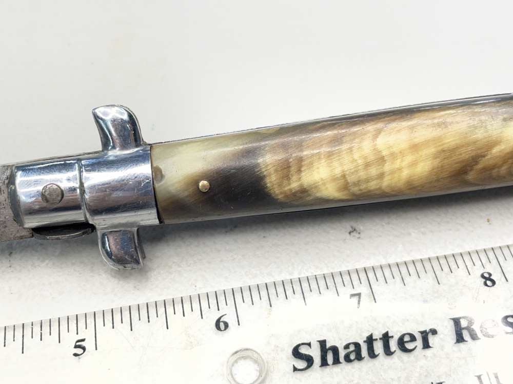 Coricama 11" Picklock steel lined red dot Stiletto auto switch blade Italy-img-7