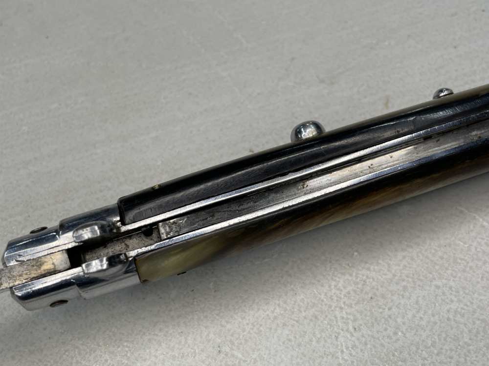 Coricama 11" Picklock steel lined red dot Stiletto auto switch blade Italy-img-16