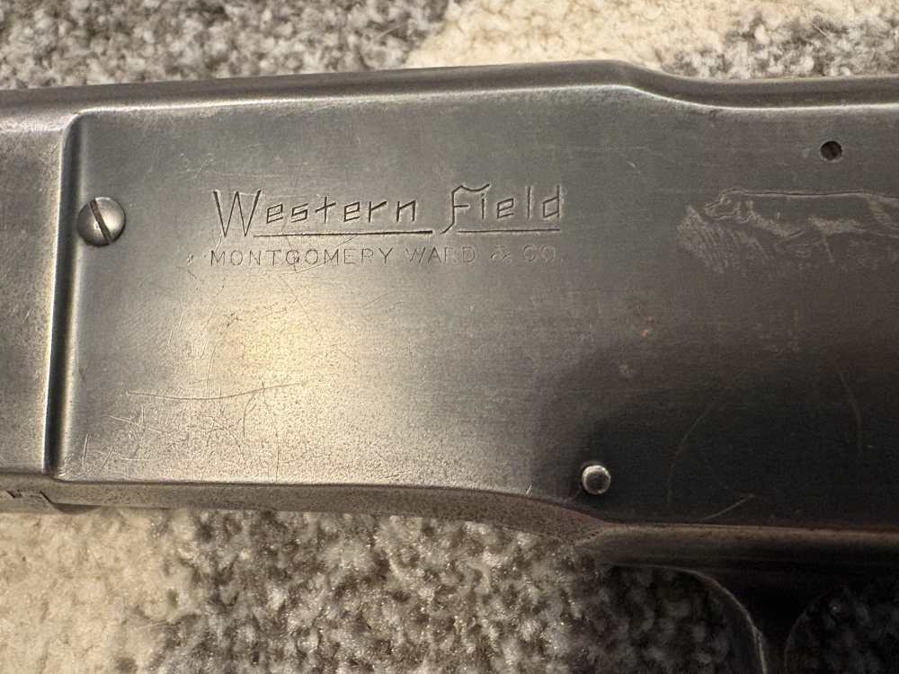 Wards Western Field Model 35 (Stevens 520) 12 GA Pump Shotgun 30" c. 1940s-img-7
