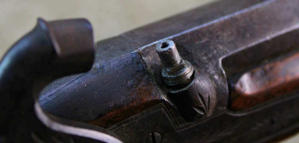 Fenton Black Powder Cap & Ball Pistol London Marked Approx. .56 Bore-img-7