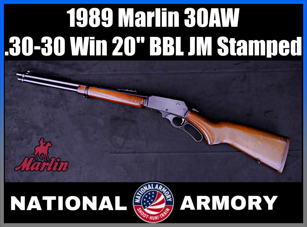 1989 Marlin 30AW .30-30 Win 20" BBL *JM STAMPED*-img-0