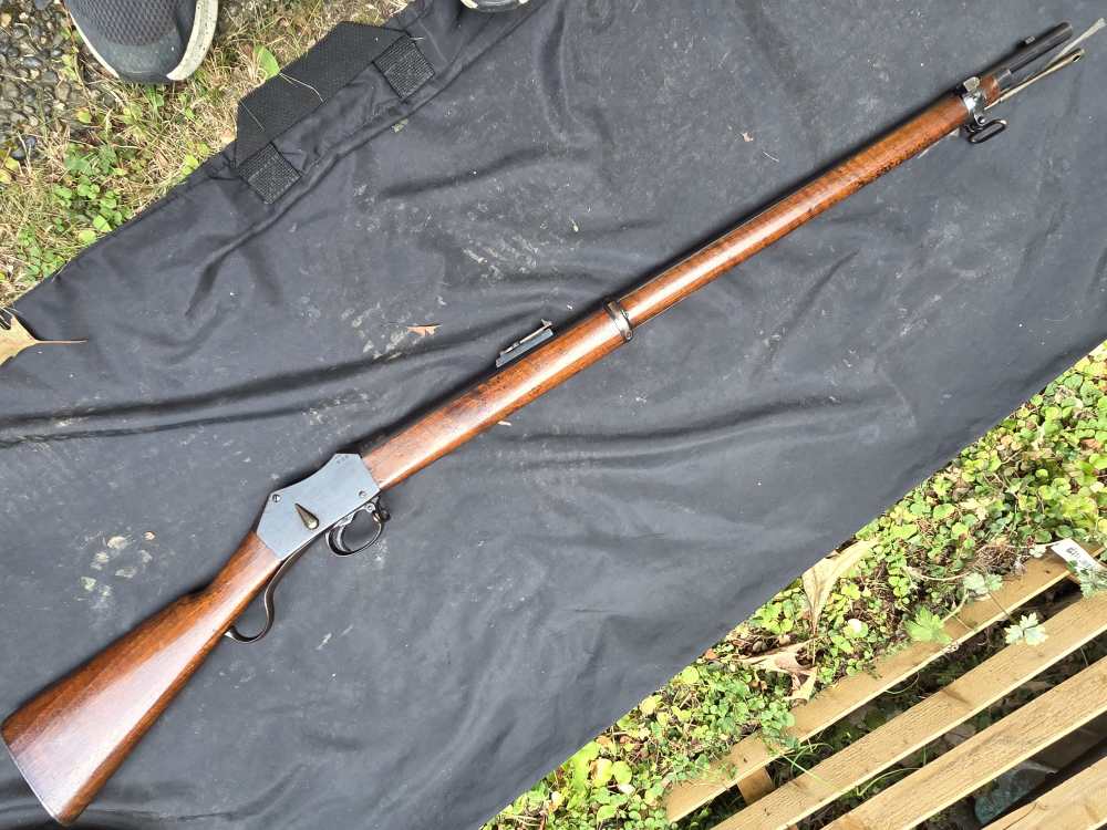 ANTIQUE MARK III MARTINI HENRY Volunteer rifle 80% plus blue fine cond -img-0