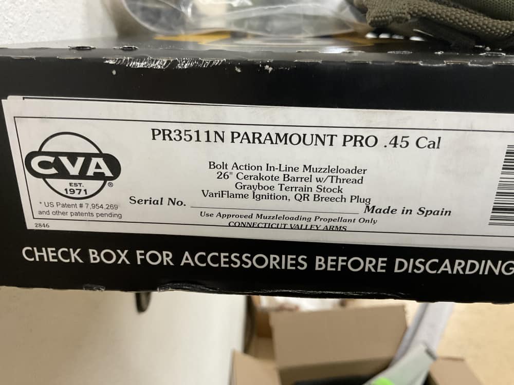 CVA Paramount Pro .45cal Black Powder 26” With Box **NO RESERVE**-img-12