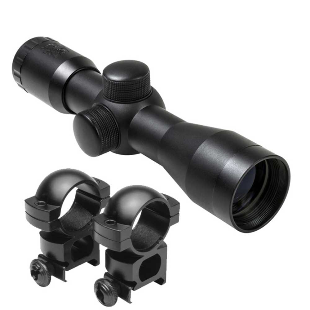 Compact 4x30 Rifle Scope + Mounts fits Mossberg MMR Savage MSR15-img-0