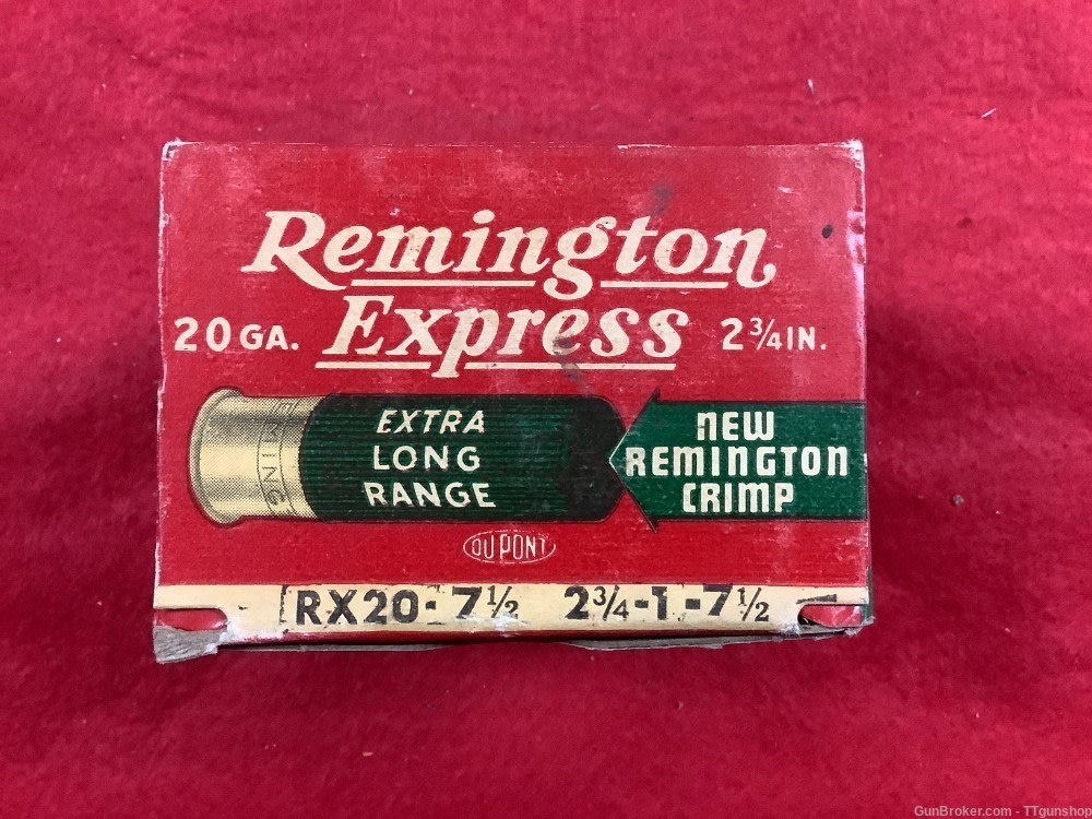 Remington Express 20 Gauge 25 Rounds Vintage Kleanbore Ammo 7-1/2 Shot-img-2