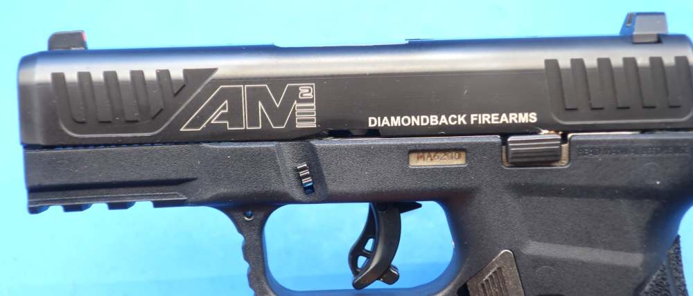 Diamondback AM2 9MM Pistol w/Case Viridian Laser & Holster Used EXC!-img-8