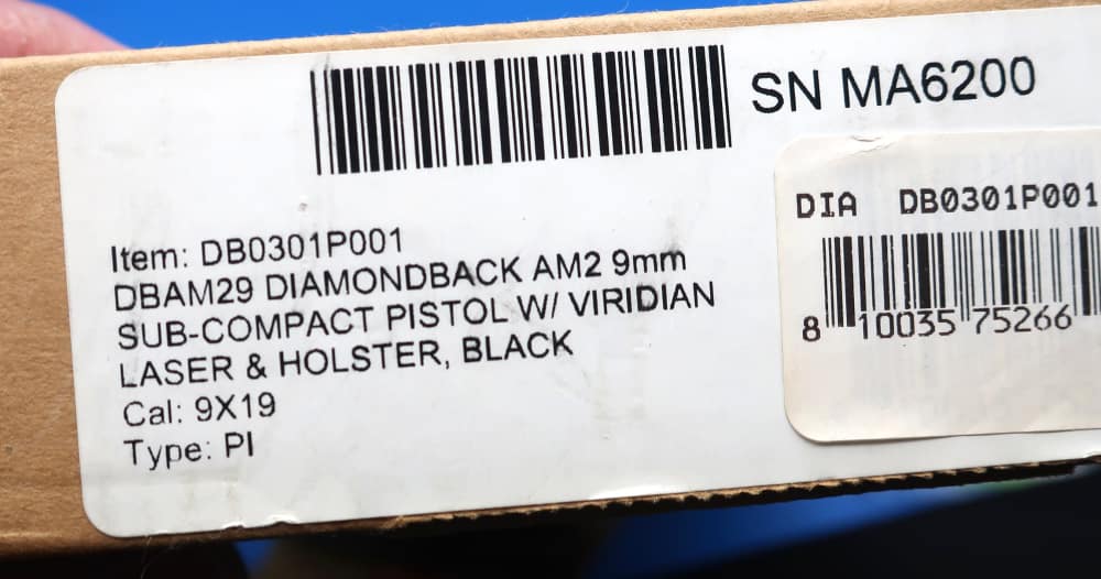 Diamondback AM2 9MM Pistol w/Case Viridian Laser & Holster Used EXC!-img-4