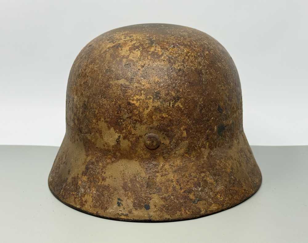 WW2 German Luftwaffe M35 Double Decal DAK Afrika Korps Camo Helmet WWII -img-8