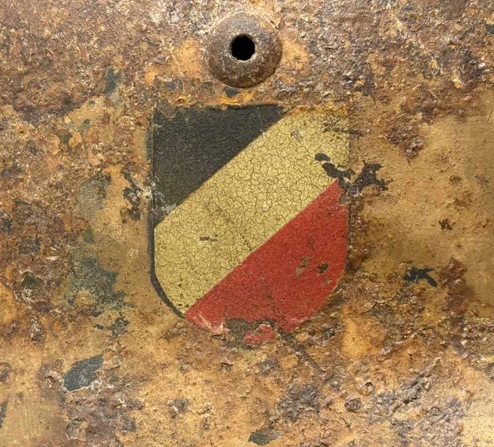 WW2 German Luftwaffe M35 Double Decal DAK Afrika Korps Camo Helmet WWII -img-17