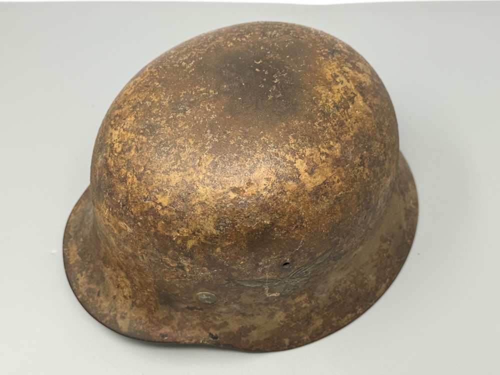 WW2 German Luftwaffe M35 Double Decal DAK Afrika Korps Camo Helmet WWII -img-10