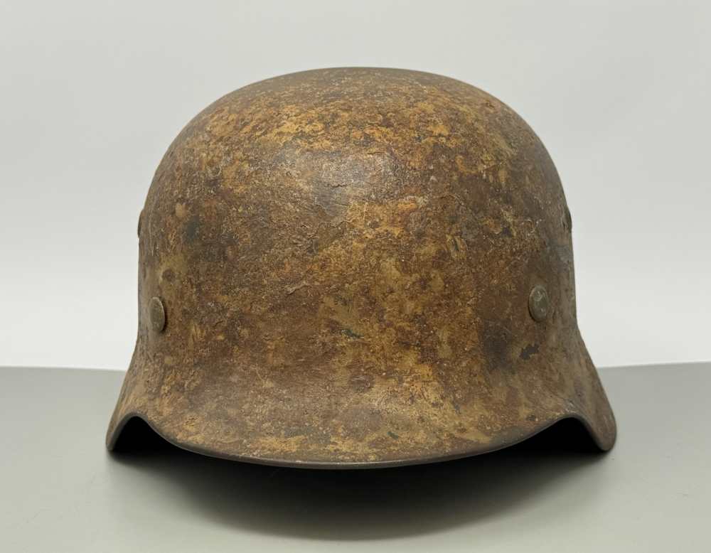 WW2 German Luftwaffe M35 Double Decal DAK Afrika Korps Camo Helmet WWII -img-5