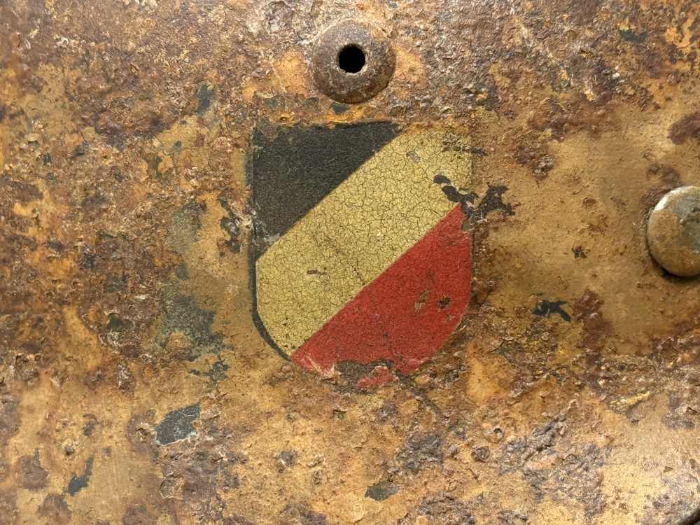 WW2 German Luftwaffe M35 Double Decal DAK Afrika Korps Camo Helmet WWII -img-16