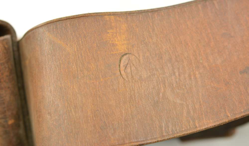 Original Canadian WWI WWII P-1903 Five Pocket Leather Cavalry Bandolier-img-4