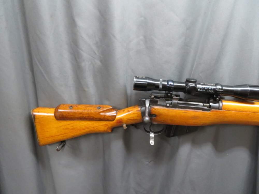 WWII BRITISH/ INDIAN NO. 4 MK I ENFIELD SNIPER RIFLE W/MATCHING NUMBER CASE-img-13