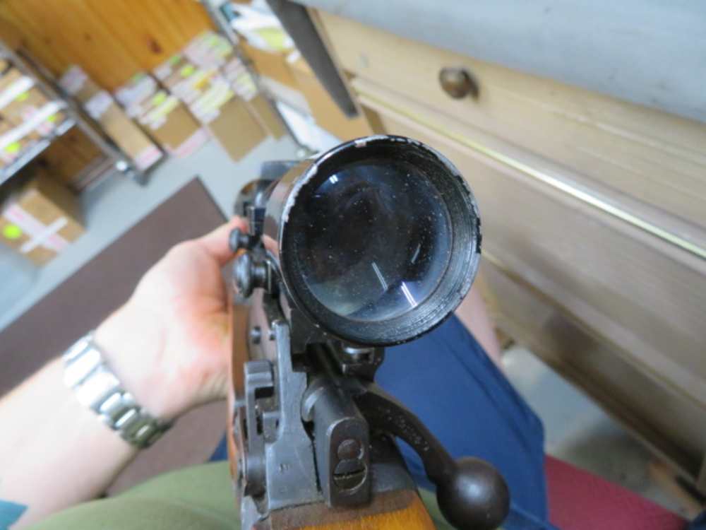 WWII BRITISH/ INDIAN NO. 4 MK I ENFIELD SNIPER RIFLE W/MATCHING NUMBER CASE-img-32