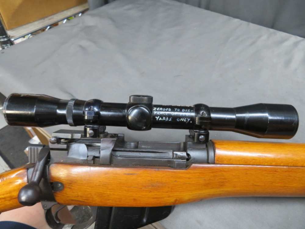 WWII BRITISH/ INDIAN NO. 4 MK I ENFIELD SNIPER RIFLE W/MATCHING NUMBER CASE-img-28