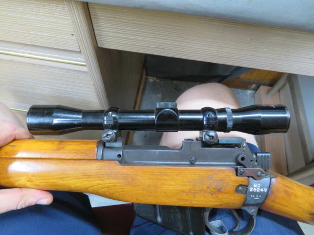 WWII BRITISH/ INDIAN NO. 4 MK I ENFIELD SNIPER RIFLE W/MATCHING NUMBER CASE-img-26