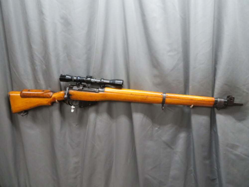 WWII BRITISH/ INDIAN NO. 4 MK I ENFIELD SNIPER RIFLE W/MATCHING NUMBER CASE-img-12